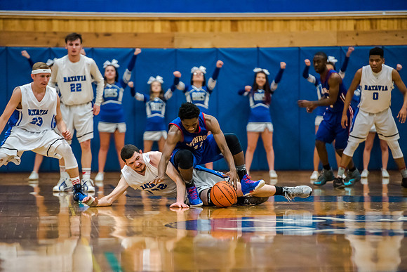 Batavia Blue Devils Beats Monroe in Section V Playoff Feb. 20 2016